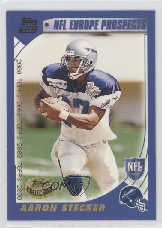 2000 Topps NFL Europe Prospects Collection Aaron Stecker #357 Rookie RC 0o9
