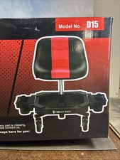 Adjustable Rolling Mechanic Stool with Wheels 400 LBS Capacity Red   