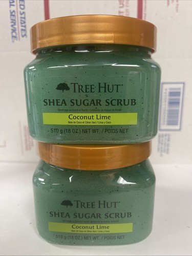 Tree Hut Shea Zucker Peeling Kokosnuss Limette 18 Unzen Sheabutter MENGE 2 NEU