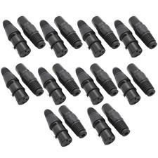 10 Pairs XLR 3 Pin Microphone Audio Cables Plug Connectors Male Female MIC8685