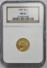 1909 $2.5 NGC MS 61 Indian Head Gold Quarter Eagle Better Date