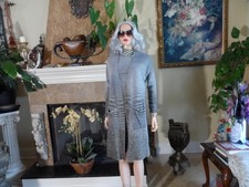 Missoni Gray Multi Print Reversible Knit Dress  Duster Coat Set Size IT 44- 38