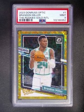 2023-24 Panini Donruss Optic Brandon Miller #1 The Rookies Gold Scope /10 PSA 9