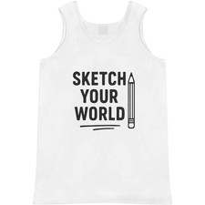 'Sketch Your World Artist Statement With Penci' Adult Vest / Tank Top AV056768