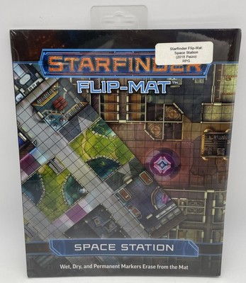 Starfinder Flip-Mat PZO7306 Space Station (1) 24''x30'' Color Map Terrain Paizo 