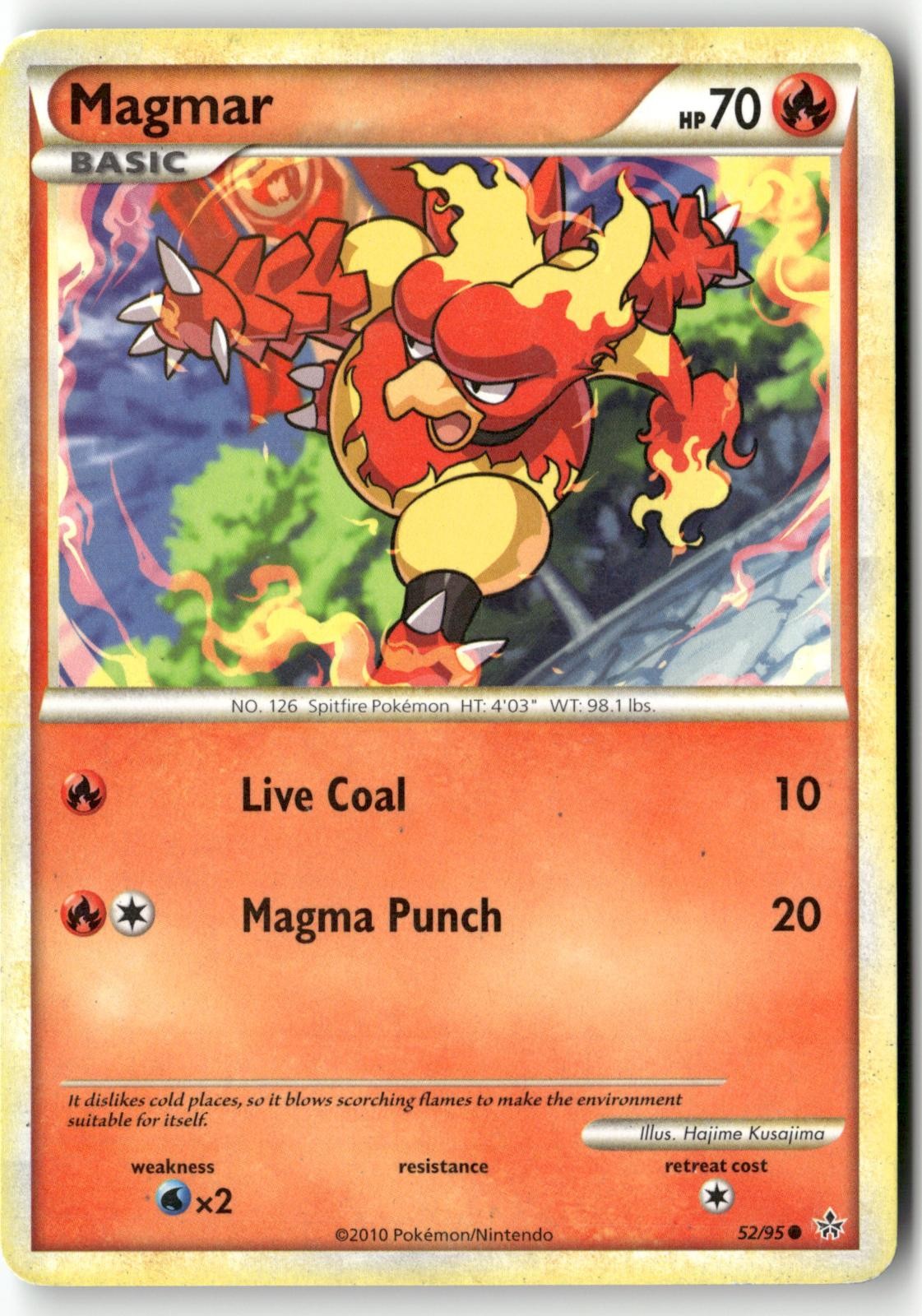 Magmar 52/95 Pokemon English HGSS Unleashed 2010