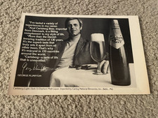 Vintage 1977 CARLSBERG GERMAN BEER PRINT AD 1970s GEORGE PLIMPTON