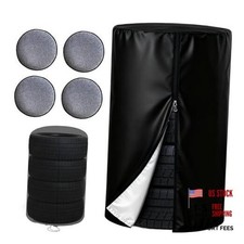 Spare Tire Cover, 420D Oxford Cloth Trailer Tire Cover with 4 Felt Pads,