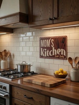 Metallschild Retroschild - MOM´S Kitchen - 30x 20 cm - Schild Metal Küche Deko