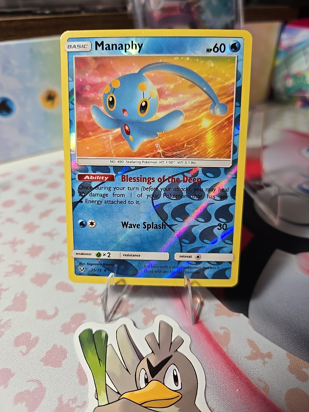 Pokemon TCG Manaphy Reverse Holo Rare 25/73