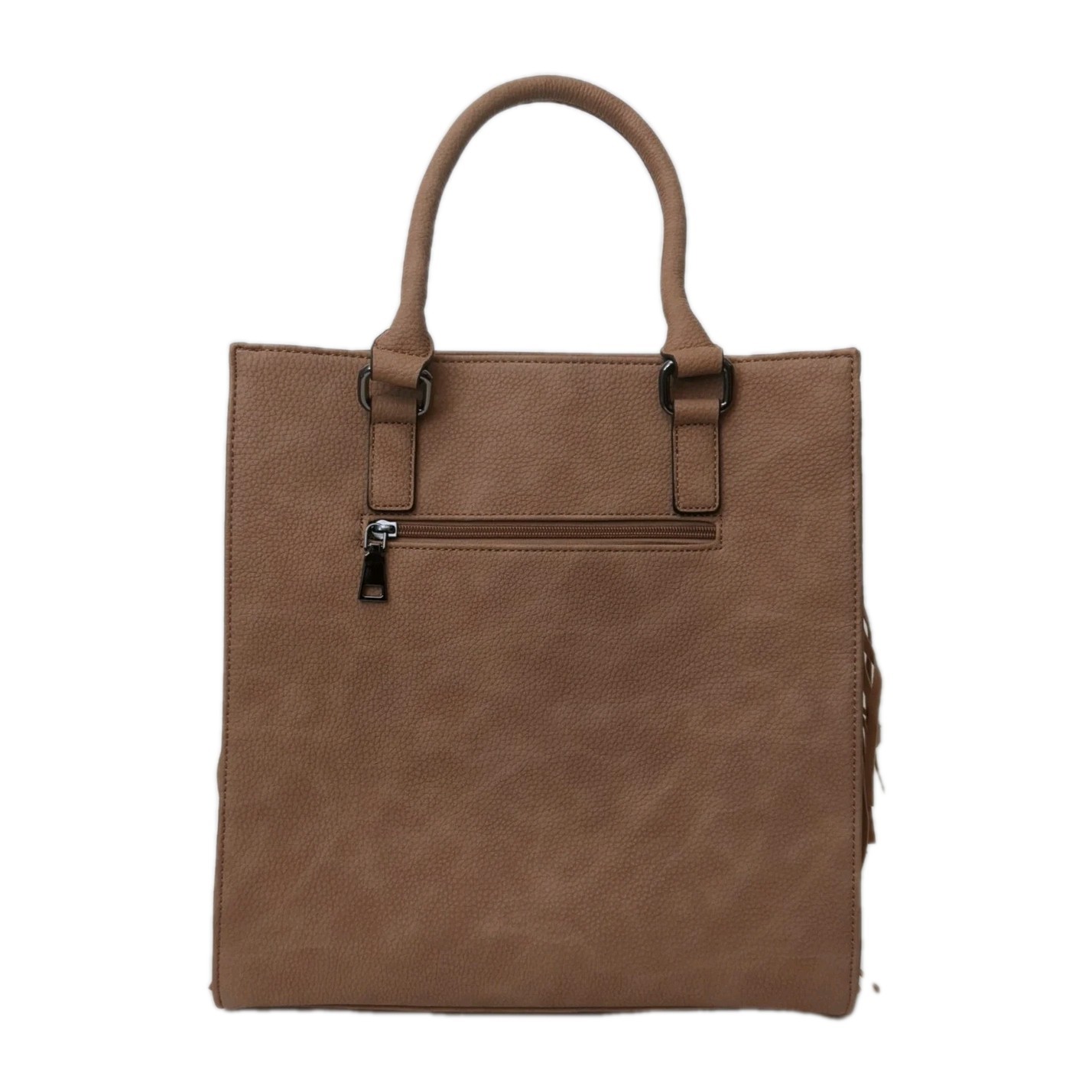 Black Rivet Large Rectangular Two Handles Tote Ta… - image 2