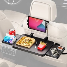 2-in-1 Car Steering Wheel Tray Adjustable Car Food Table For Writing Laptop Work 2-in-1 Car Steering Wheel Tray Adjustable Car Food Table For Writing Laptop Work