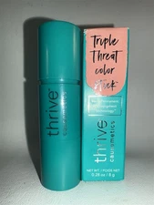 Thrive Triple Threat Color Stick .28 Oz Olivia Pink Shimmer Lip Face Body Lot 2