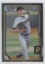 2015 Bowman Draft Chrome Asia Exclusive Black Refractor Brandon Waddell #77 ey6