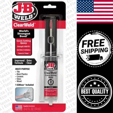 JB Weld 50114 ClearWeld Quick Setting Epoxy, Clear 0.47 oz.
