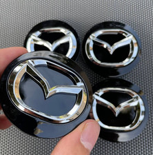 Set Of 4pcs Black 56mm Wheel Center Caps For Mazda 356 Miata Rx 8 Cx3579 Set Of 4pcs Black 56mm Wheel Center Caps For Mazda 356 Miata Rx 8 Cx3579