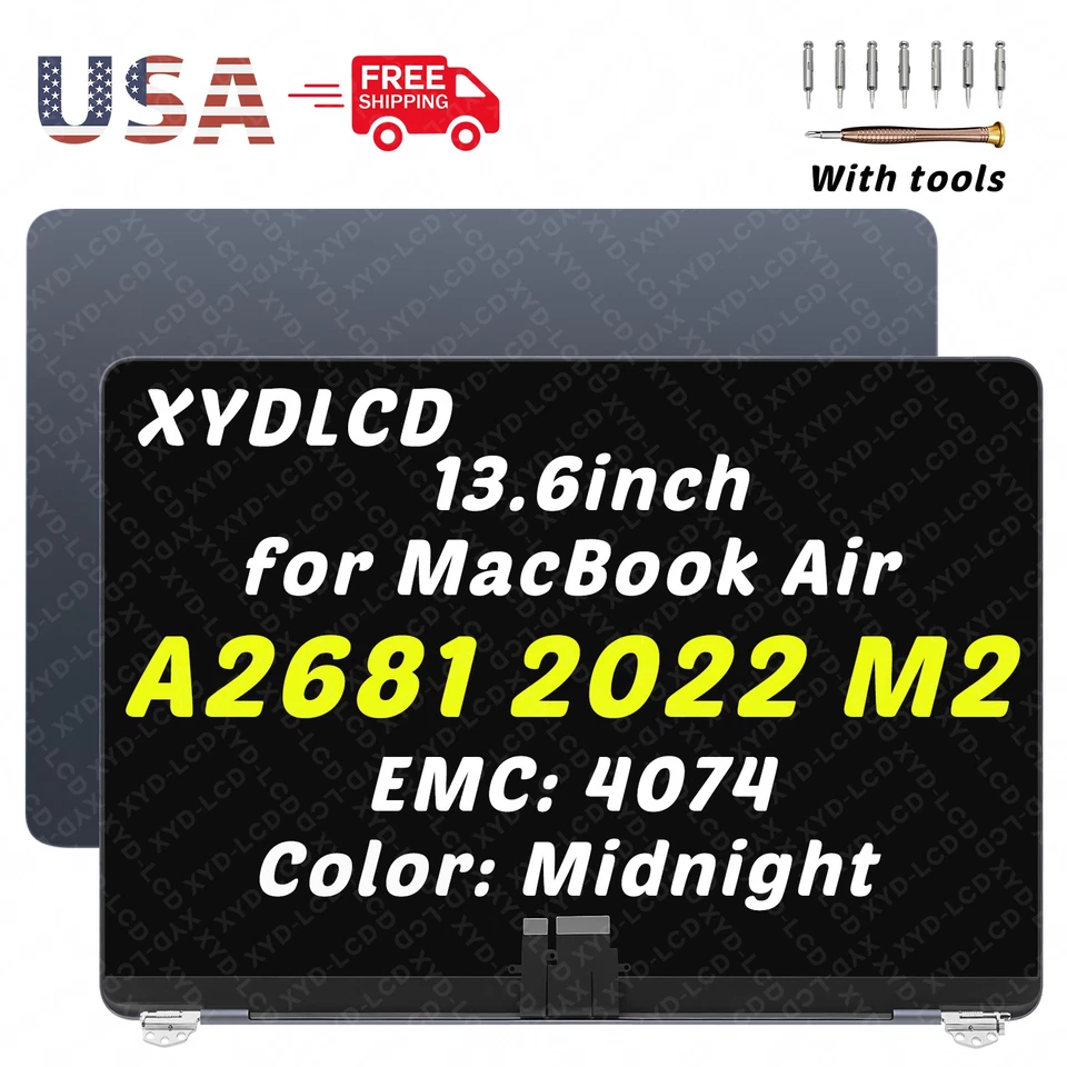 XYDLCD OEM MacBook Air 13" M2 A2681 2022 Midnight Dark Blue LCD Screen Display Assembly
