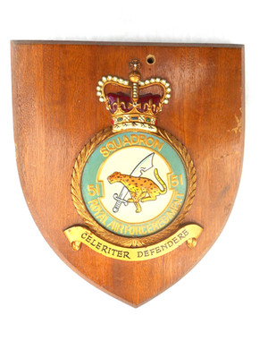 RAF/ROYAL AIR FORCE 51 SQUADRON WANDPLAKETTE/WAPPEN/SCHILD