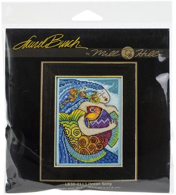 Mill Hill/Laurel Burch Counted Cross Stitch Kit 5''X7''-Ocean Song (14 Count) LB30