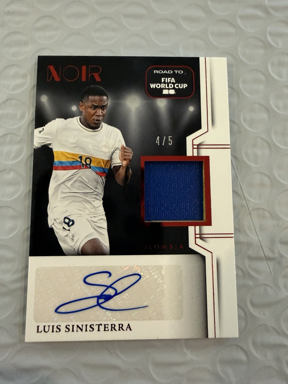 Panini 2025-26 Noir World Cup Luis Sinisterra Colombia Auto Patch /5 #AC-LS