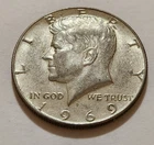 1969-D Kennedy Half Dollar • 40% Silver • Circulated • X173