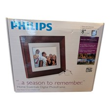 Philips Photo Brown Frame 8  inches LCD Panel Digital Frame Stores 1000 photos