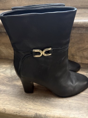 Express Black Slouchy Heeled Boots Size 10