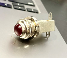 Dialco Red Nos Glass Lens Old Dash Gauge Panel Light Hot Rod 58 W Bulb Vintage