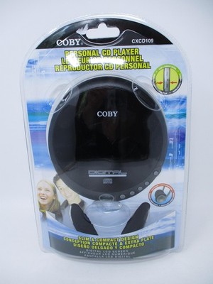 Coby CXCD109 Black Personal Portable CD Player LCD Screen Headphones Included
