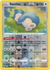 1x Snorlax - 131/185 - Holo Rare - Reverse Holo NM-Mint Pokemon SWSH04 - Vivid V