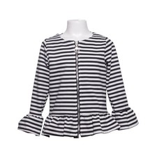 Maria Mia, Peplum Top, Größe: 140, Schwarz/Weiß, Polyester, Streifen #9qE