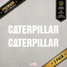 Caterpillar Vinyl Decal 2 Pack Heavy Equipment Truck Toolbox Window White Black Caterpillar Vinyl Decal 2 Pack Heavy Equipment Truck Toolbox Window White Black