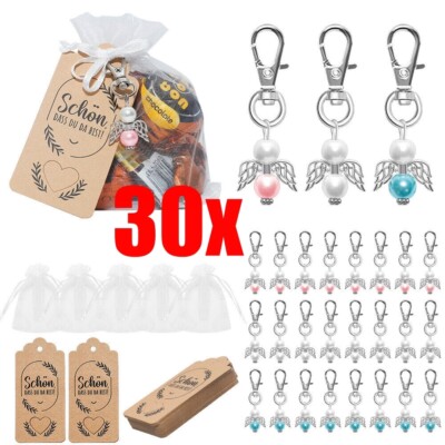 30Pcs/Set Perlen Schutzengel Hängende Anhänger Schlüsselanhänger Hochzeit Gabe