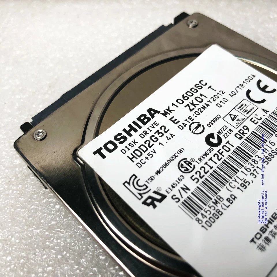 Toshiba 100GB 4200RPM 2.5''MK1060GSC Car Auto Navigation/Industrial Computer HDD - Image 3 of 4