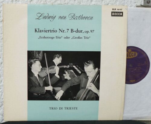 DECCA  Beethoven Klaviertrio Nr. 7 Erzherzogs  TRIO DI TRIESTE   LP mint- - 第 1/2 張圖片