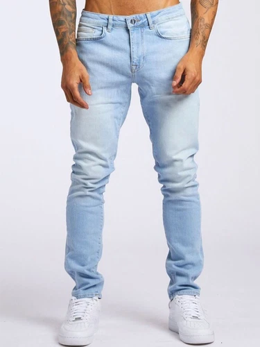 Neu Herren Jeans Slim Fit Skinny Stretch Denim Hose Baumwollhose Einfarbig - Bild 8 von 29