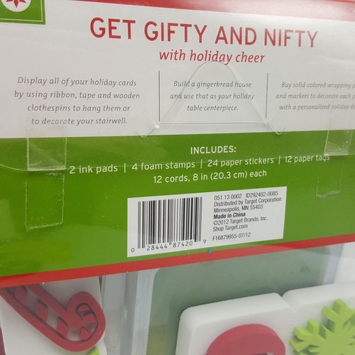 Haz tus propias etiquetas de regalo de Navidad kit artesanal estampillas niños manualidades navideñas - Imagen 4 de 5