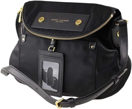 MARC JACOBS M0014625 BLACK PREPPY NATASHA NYLON WOMENS SMALL CROSSBODY BAG