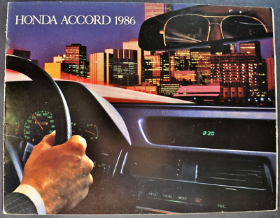 1986 Honda Accord Catalog Brochure DX Sedan Hatchback LXi Nice