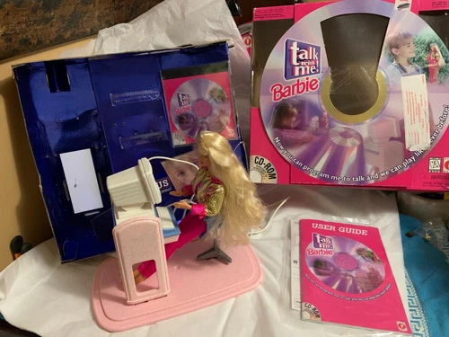 VTG Talk with Me Barbie Doll with PC CD  Outfit  Computer & Chair Mattel
