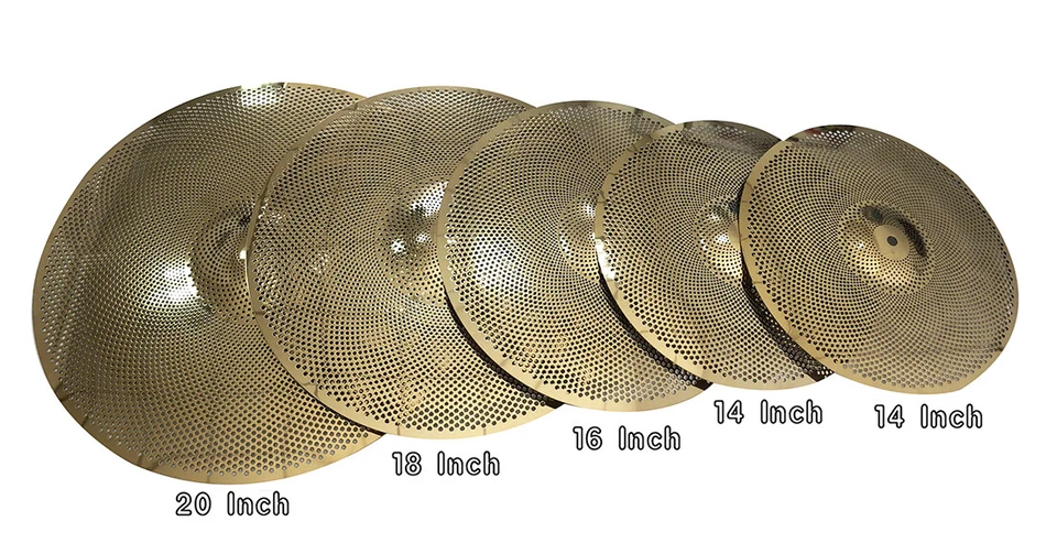 E-Cymbals Low-volume Silent Cymbals 5pcs with Long-sleeved Cymbals(multicolor) - Image 4 of 4