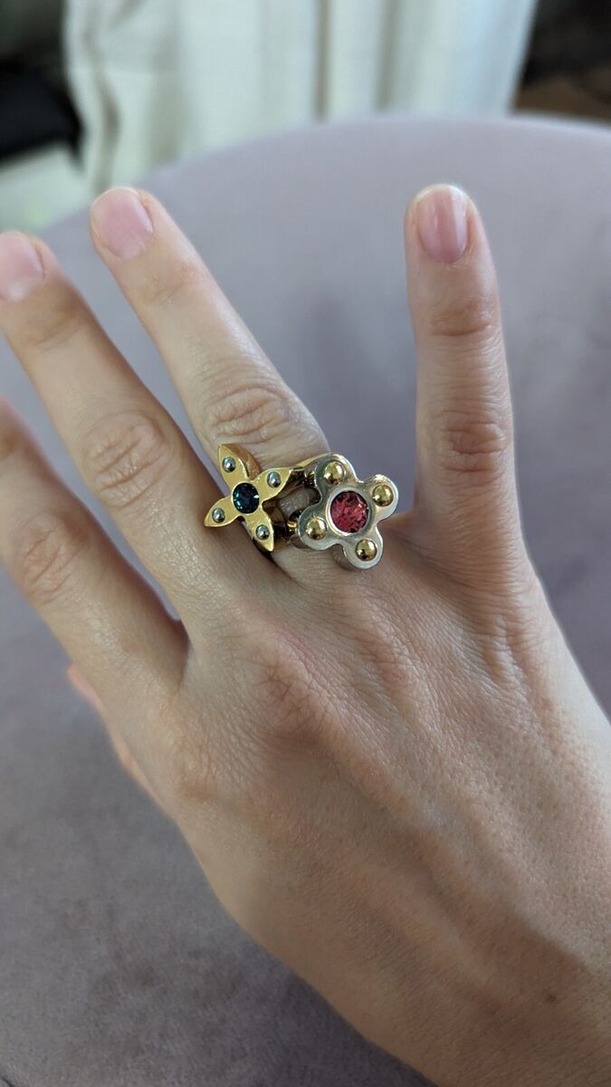 Louis Vuitton Fashion Jewelry Love Letters Ring Set Of Two Louis Vuitton Fashion Jewelry Love Letters Ring Set Of Two