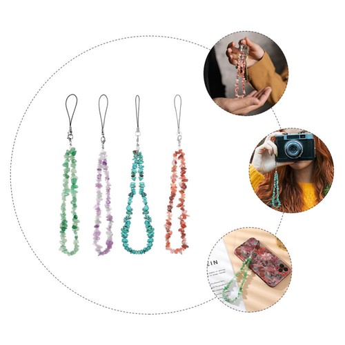 4 Pcs Kristall -Edelstein -Schlüsselkette Steine Telefon Lanyard - Zdjęcie 6 z 12