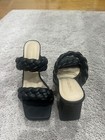 Sincerely Jules Womens Block Heels Black Braided Size 8 — photo 3