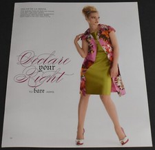 2009 Print Ad Sexy Heels Long Legs Lady Blonde Oscar de la Renta Belted Dress AL