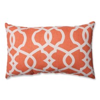 Pillow Perfect Lattice Damask Tangerine Rectangular Throw Pillow on sale Pillow Perfect Lattice Damask Tangerine Rectangular Throw Pillow on sale