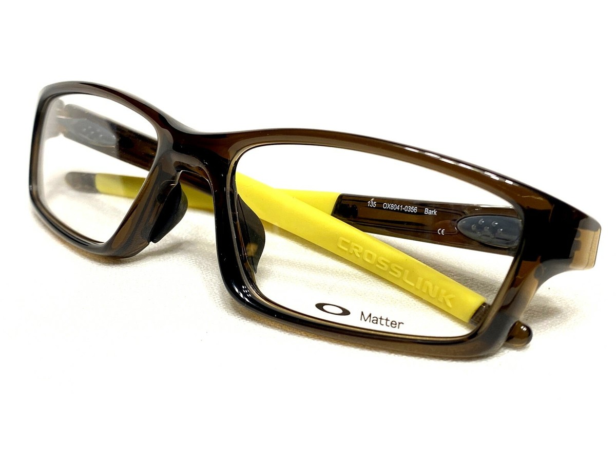 NEW Oakley Crosslink Pitch OX8041-0356 Men's Brown Bark Eyeglasses