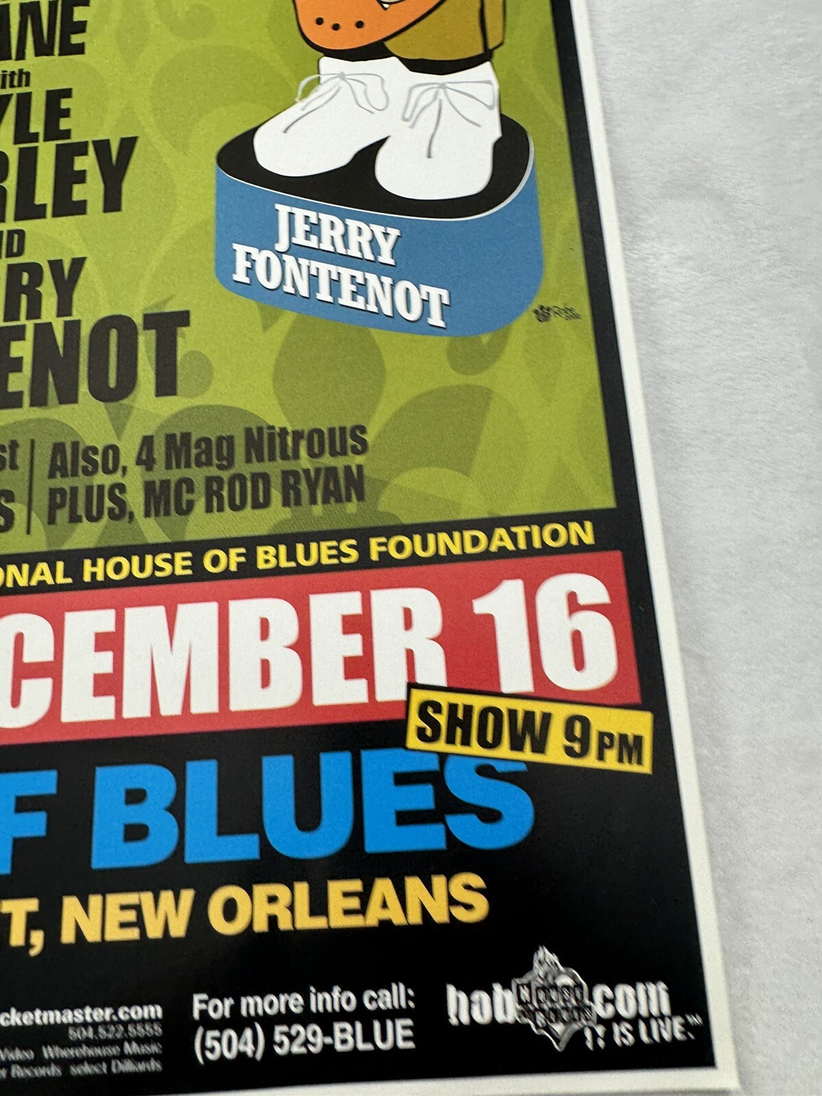 The Kyle and Jerry Show House Of Blues 11x17” Concert Poster Southern Kane