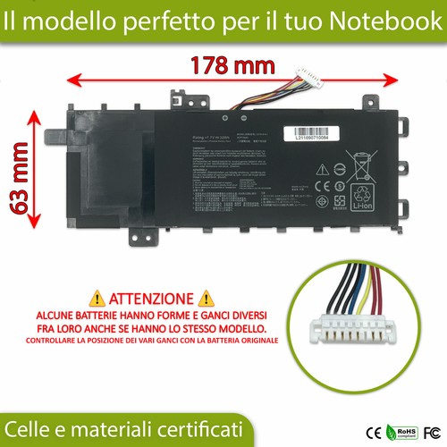 Batteria compatibile con Asus 0B200-03190800 C21N1818-1 0B200-03280700 7,7V - Photo 2/6