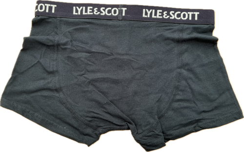 Lyle & Scott Boys Boxer Trunks 3 Pack 14-15 Years Navy Cotton Stretch - Picture 3 of 3
